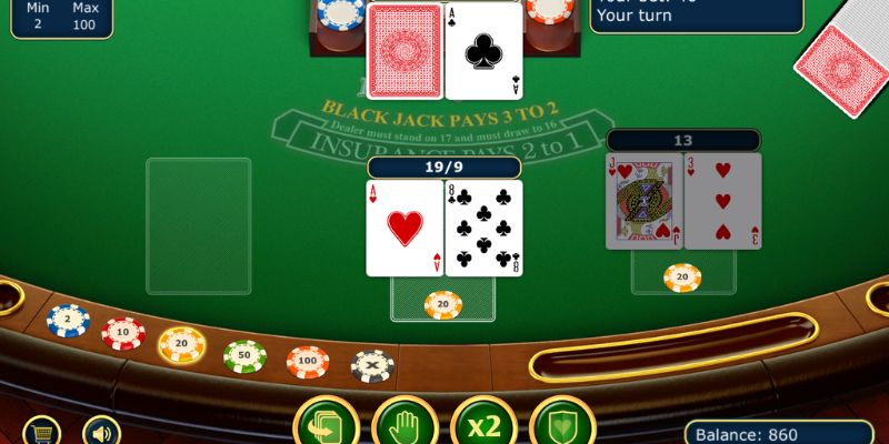 Hướng dẫn chơi Blackjack - Bí kíp làm chủ ván chơi tại 6686 4 Chọn thời điểm phù hợp để gấp đôi tiền cược