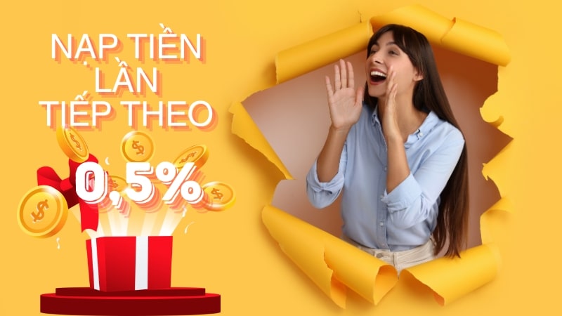 khuyến mãi 6686 Nạp tiền mỗi ngày nhận ngay tiền thưởng lên đến 0.5%