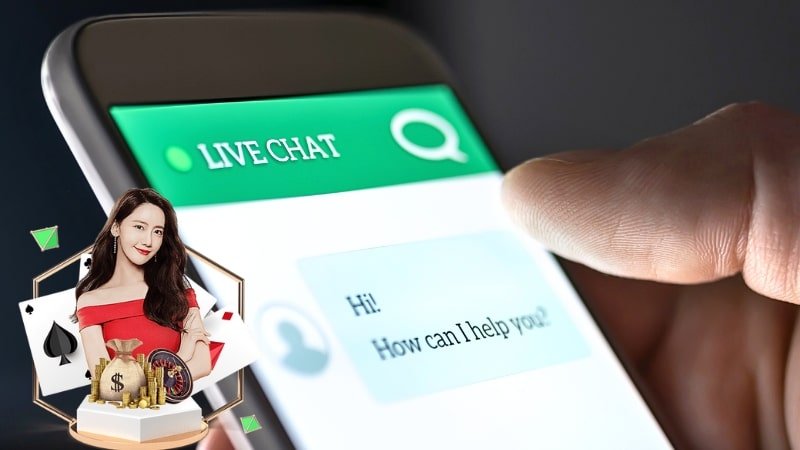 cách nhận hỗ trợ từ nhà cái Live chat là hình thức liên hệ với nhân viên nhà cái nhanh chóng nhất